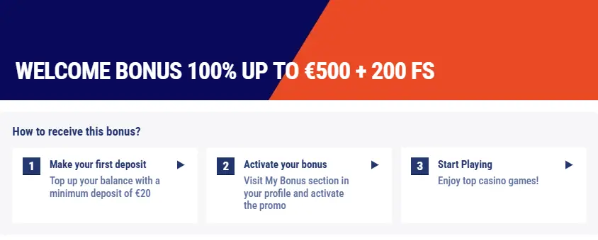 Tikitaka Casino Willkommensbonus Schritte 500 Euro und 200 Freispiele